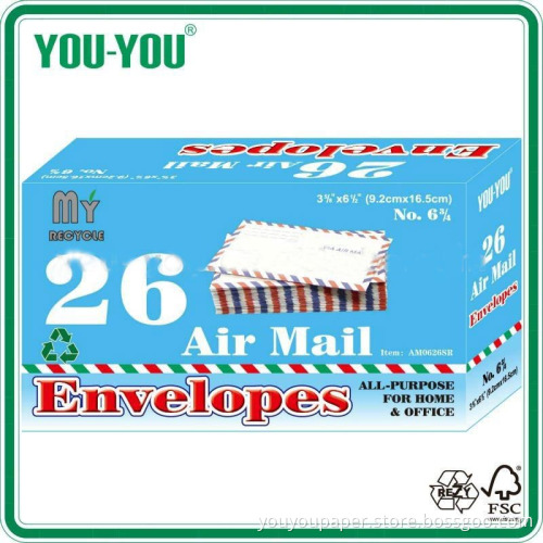 No. 6, No. 10 Air Mail Envelope, Plain, Security